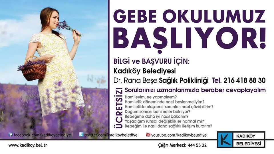 Kadıköy’de Gebe Okulu Başlıyor…